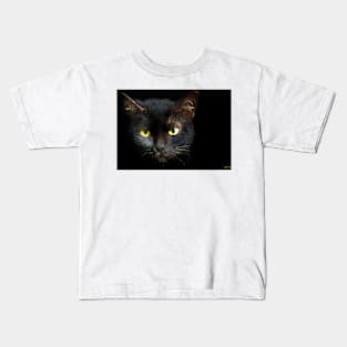 Black Cat Painting Kids T-Shirt